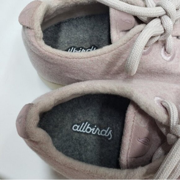 Allbirds Superfine Merino Lace up Sneakers Pale Pink Women's Size 9 - Picture 12 of 15